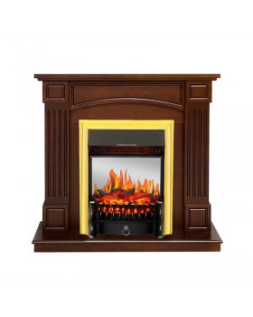 Каминокомплект Oxford - Белый с очагом Fobos FX M Brass