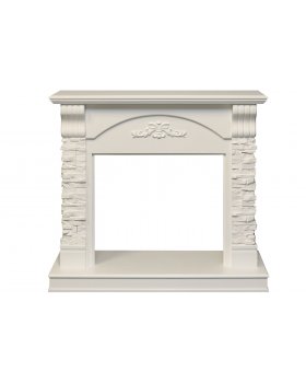 Каминокомплект Prague - Белый /Сланец белый с очагом Symphony 26'' DF2624-L-foto2