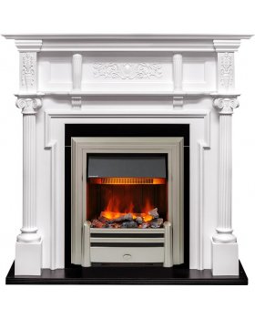 Каминокомплект Oxford - Белый с очагом Chesford