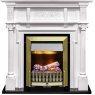 Каминокомплект Oxford - Белый с очагом Danville Antique Brass FB2
