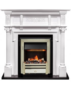 Каминокомплект Oxford - Белый с очагом Cavendish