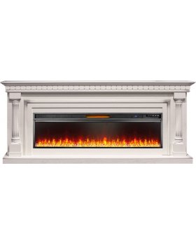 Каминокомплект Dallas 60 - Слоновая кость с патиной с очагом Vision 60 LED