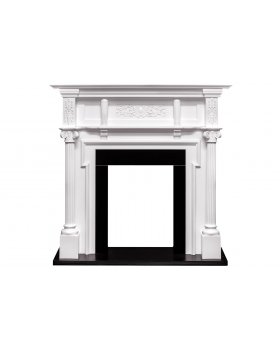 Каминокомплект Oxford - Белый с очагом Fobos FX Black-foto2