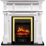 Каминокомплект Oxford - Белый с очагом Fobos FX Brass