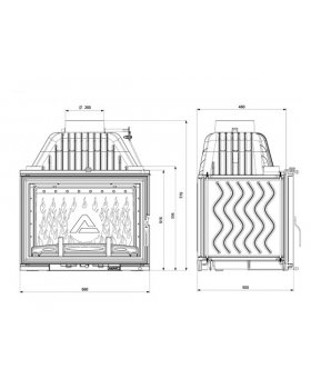 Каминная топка KAWMET W17 Dekor 16 кВт-foto4