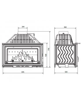 Каминная топка KAWMET W15 18 кВт-foto3