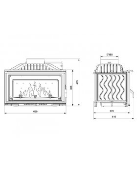 Каминная топка KAWMET W16 9,4 кВт EKO-foto3