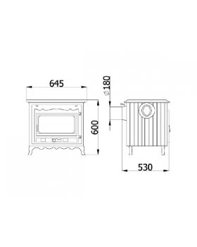 Печь-камин KAWMET (P 2)-foto3