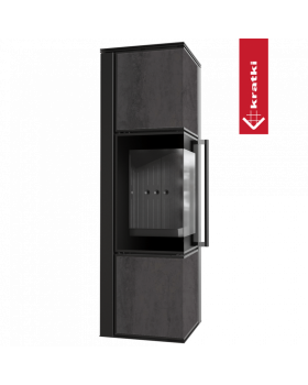 Дровяная стальная печь TORA/M NATURALI PIETRA DI SAVOIA ANTRANCITE BOCCIARDATA