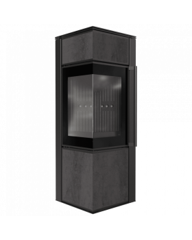 Дровяная стальная печь TORA/S, NATURALI PIETRA DI SAVOIA ANTRANCITE BOCCIARDATA