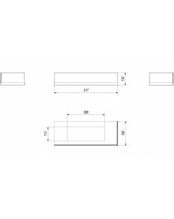 Стекло декоративное для биокамина DELTA/P/600-foto2