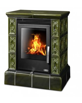 Печь-камин ABX Helvetia KPI, с кафельным цоколем, с допуском воздуха, керамическая-foto2