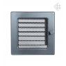 Вентиляционная решетка 17х17 графитовая с жалюзи