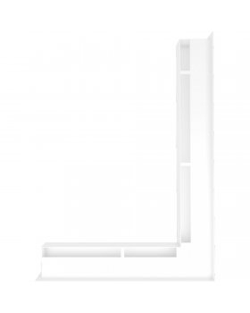 Вентиляционная решетка Люфт угловая правая белая 60-foto3