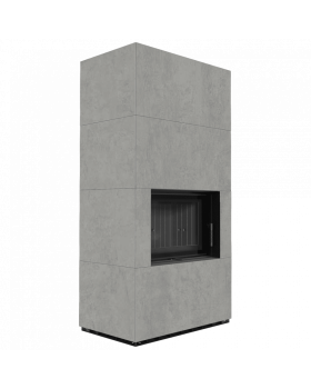 Каминокомплект FLOKI в облицовке CEMENTO GRIGIO BOCCIARDATA-foto6