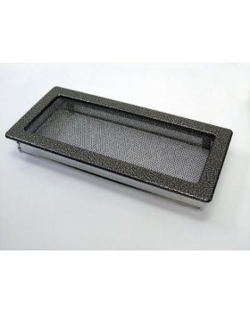 Вентиляционная решетка 17х37 черная/хром пористая Вентиляционная решетка 17х37 черная/хром пористая