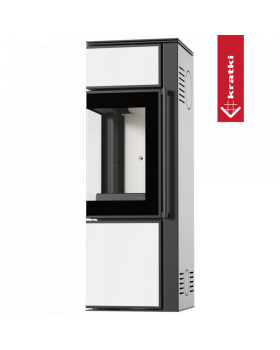 Дровяная стальная печь TORA/S 8 кВт белая-foto6