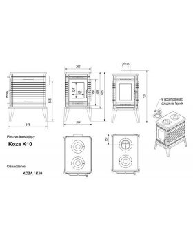 Печь-камин Kratki Koza/K10 чугунная-foto2
