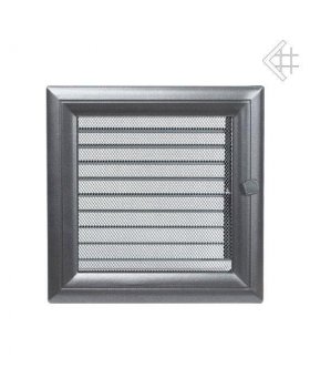 Вентиляционная решетка 22х22 Оскар графитовая с жалюзи