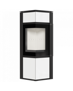 Дровяная стальная печь TORA/S 8 кВт белая-foto2