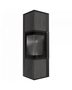 Дровяная стальная печь TORA/M NATURALI PIETRA DI SAVOIA ANTRANCITE BOCCIARDATA-foto3