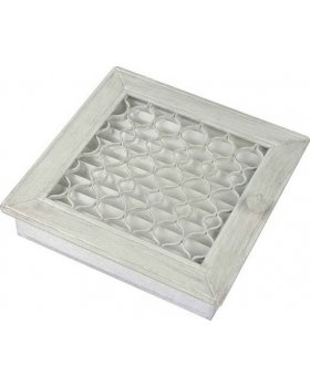 Вентиляционная решетка Ретро белая с одной дверкой выдвигающаяся 17х17 Вентиляционная решетка Ретро белая с одной дверкой выдвигающаяся 17х17