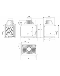 Топка Kratki SIMPLE/Z/S/L/BS, угловое стекло слева-foto5