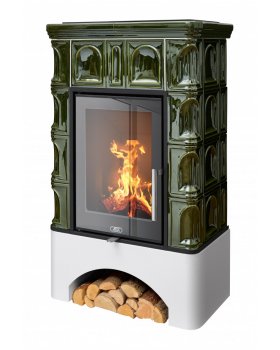 Печь-камин ABX BRITANIA NI, белый цоколь - вставка York NI-foto6