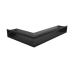 Вентиляционная решетка Люфт угловая/9*40 см правая черная