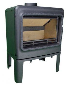 Печь-камин Leopard 9кВт, на ножках, дымоход d-150 мм