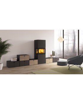 Печь-камин Nordpeis Box Black + топка N-20U-foto6