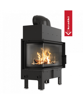 Каминная топка FLOKI/M/L угловое стекло слева Каминная топка FLOKI/M/L угловое стекло слева