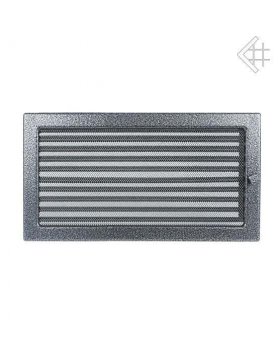 Вентиляционная решетка 22х37 черная/хром пористая с жалюзи