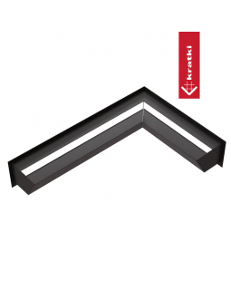 Решётка Kratki Luft 400х600х120 угловая правая черная, 45S-foto4