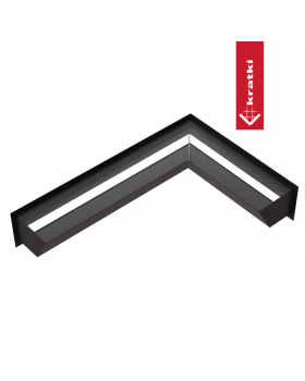 Решётка Kratki Luft 400х600х120 угловая правая черная, 45S-foto4