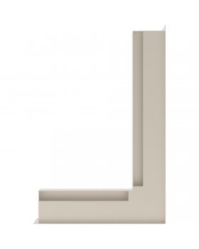 Вентиляционная решетка Люфт угловая/6*40 см правая бежевая-foto3