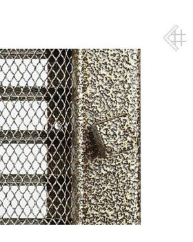 Вентиляционная решетка 22х37 черная/латунь пористая с жалюзи-foto3