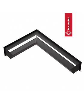 Решётка Kratki Luft 600х400х120 45S угловая левая черная