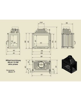 Топка MAJA/P, стекло справа-foto2