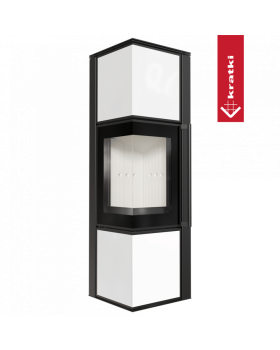 Дровяная стальная печь TORA/M 8 кВт белая-foto2