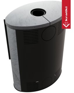 Печь Kratki PRO BJORN GREY SATIN с верхней плитой-foto5