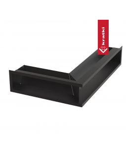 Решётка Kratki Luft 400х600х120 угловая правая черная, 45S