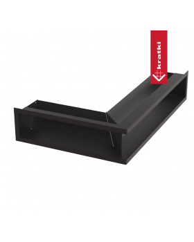 Решётка Kratki Luft 400х600х120 угловая правая черная, 45S Решётка Kratki Luft 400х600х120 угловая правая черная, 45S