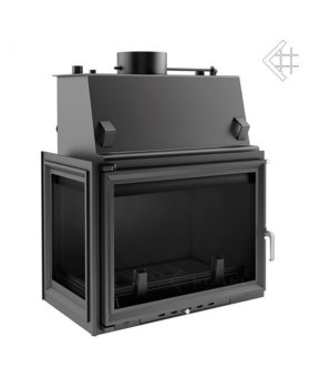 Топка с водяным контуром ZUZIA/PW/BL/15/W, стекло слева, змеевик