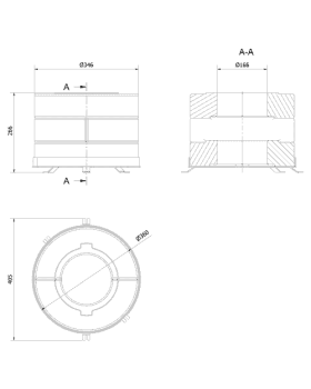 Комплект бетонных теплоаккумулирующих дисков d-150 мм (6 шт., 3 слоя, V1)-foto3