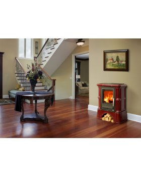 Печь-камин ABX BAVARIA K керамическая, с кафельным цоколем, с теплообменником-foto4