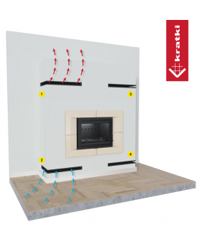 Решётка Kratki Luft 400х800х120 45S угловая левая черная-foto5