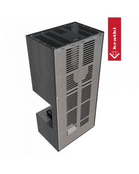 Каминокомплект FLOKI в облицовке NATURALI PIETRA DI SAVOIA ANTRANCITE BOCCIARDATA, угловое стекло справа-foto5