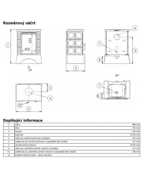 Печь-камин ABX HELVETIA NI, белый цоколь - вставка York NI (зеленая)-foto5