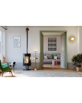 Печь-камин DEFRO HOME ORBIS TOP, 9кВт, белая сталь-foto3